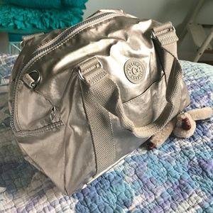 KIPLING iridescent silver handbag